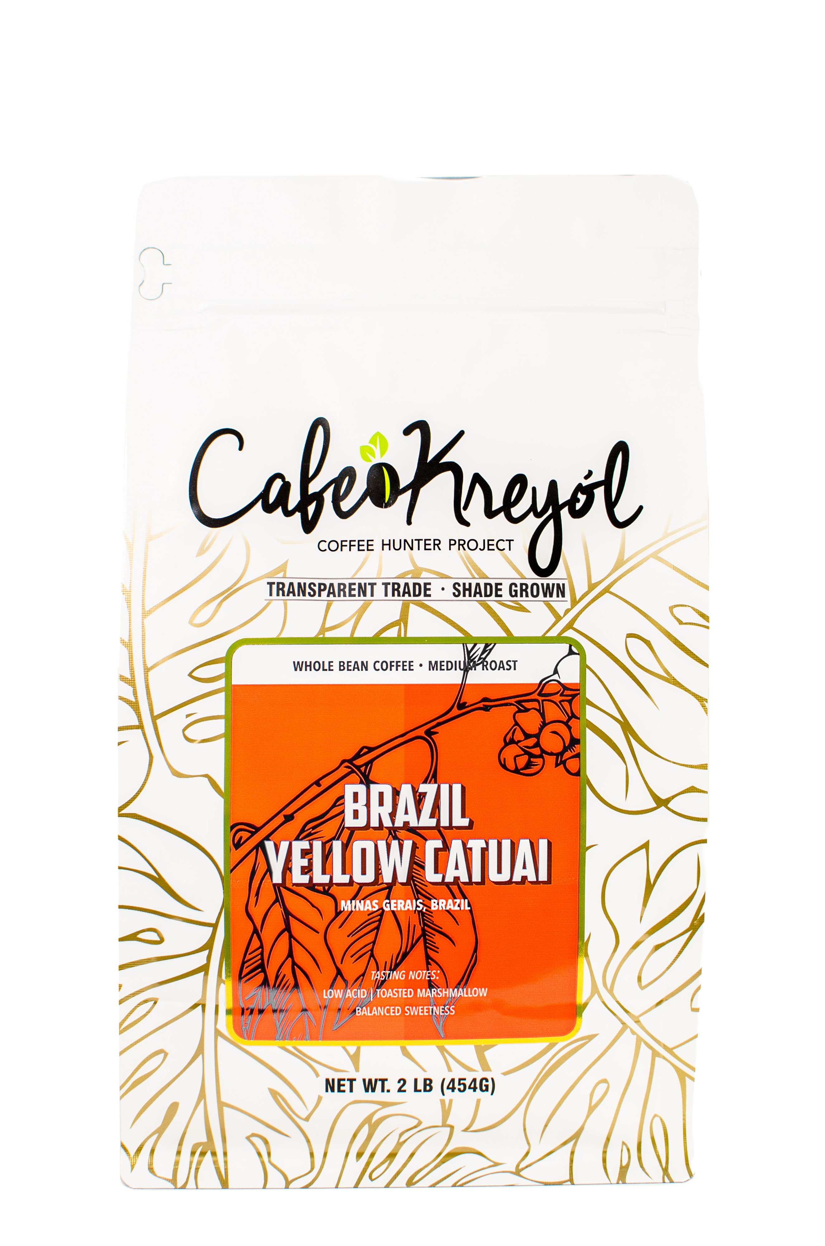 Cafe Kreyol Brazil Yellow Catuai Medium Roast Whole Bean Coffee Shop