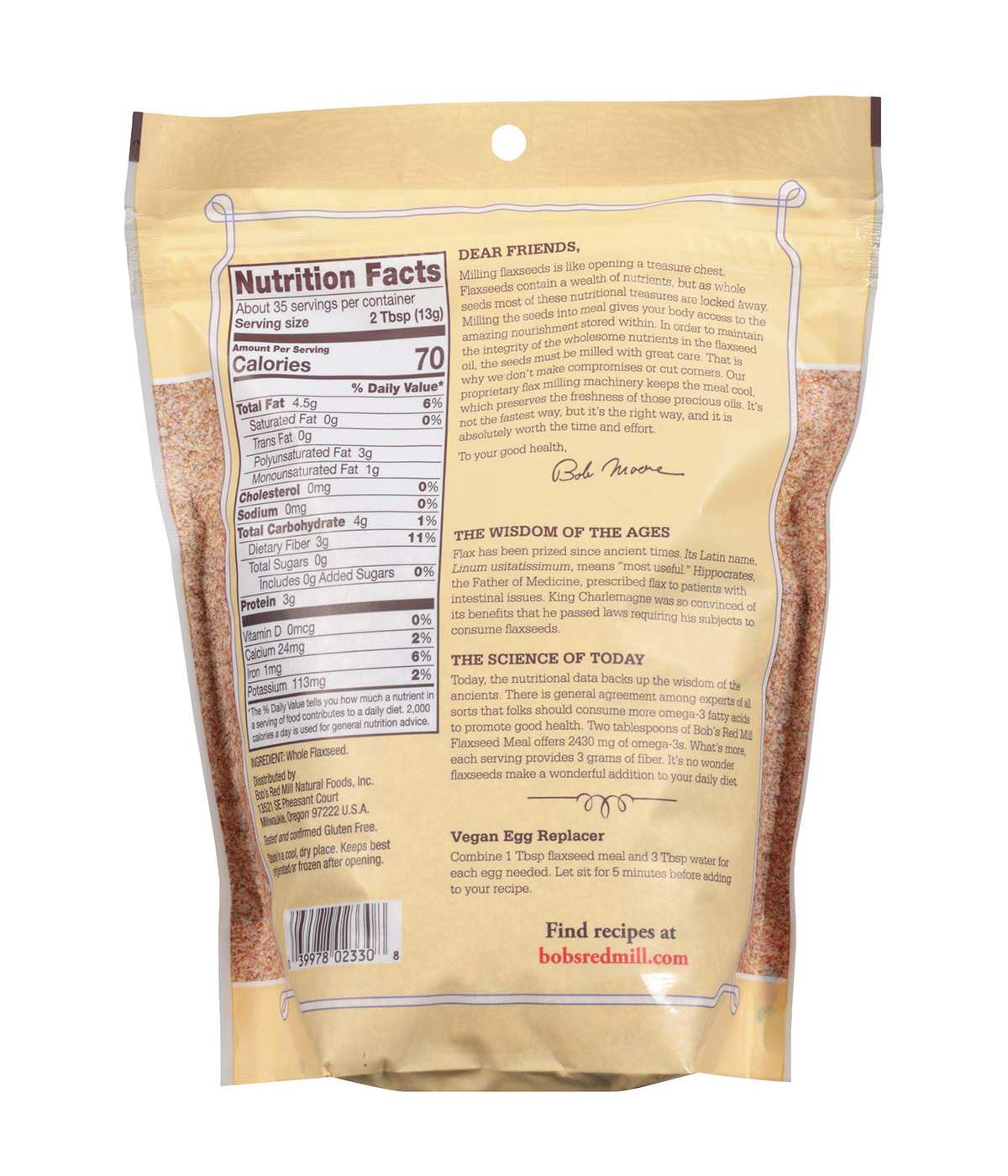 Bob's Red Mill Premium Whole Ground Flaxseed Meal; image 2 of 4