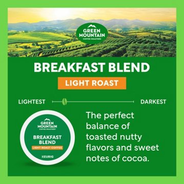 Green Mountain Coffee Breakfast Blend Light Roast Single Serve Coffee K Cups Value Pack