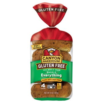 Canyon Bakehouse Gluten Free Everything Bagels, 14 oz