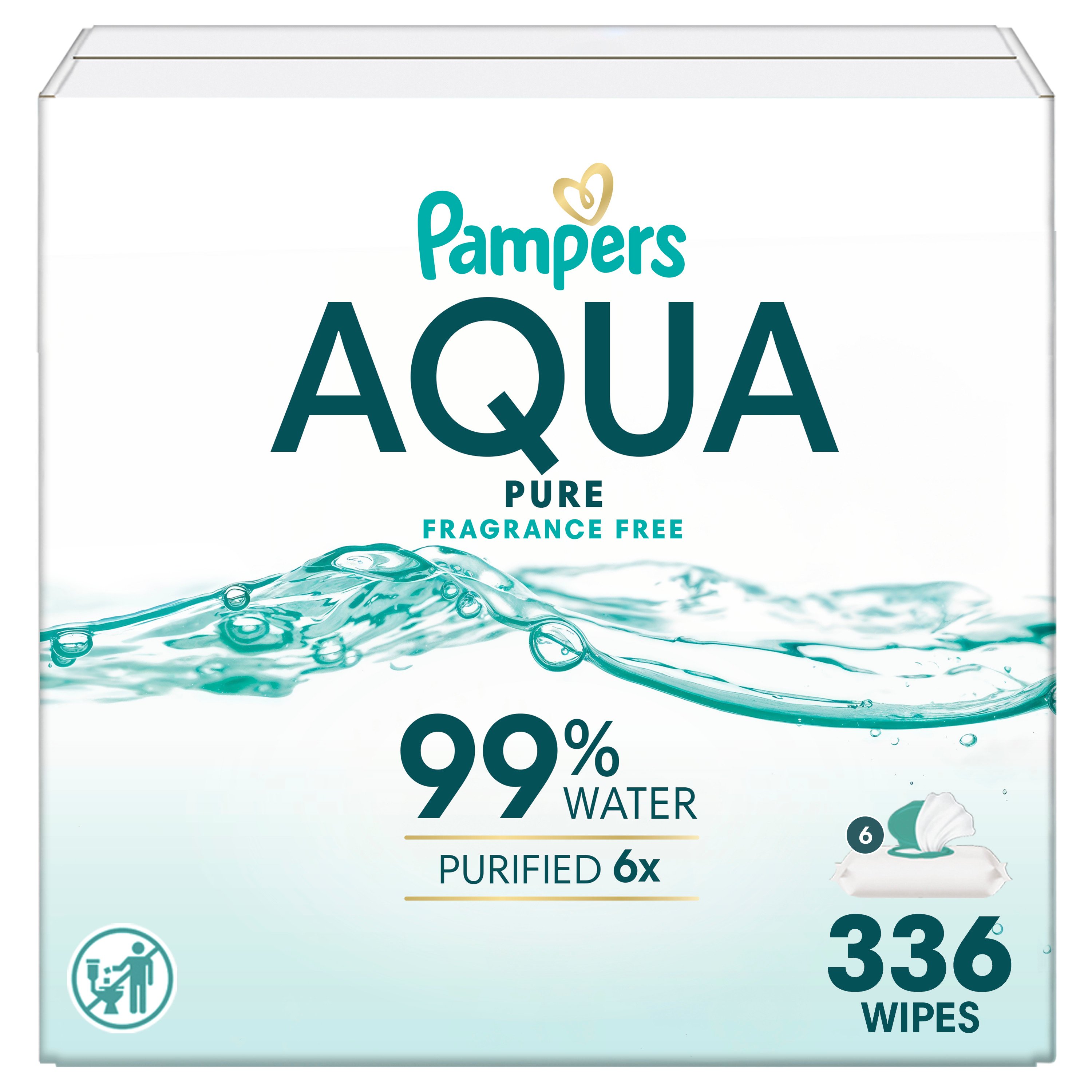 Pampers Aqua Pure Baby Wipes 6 pk Shop Baby wipes at HEB