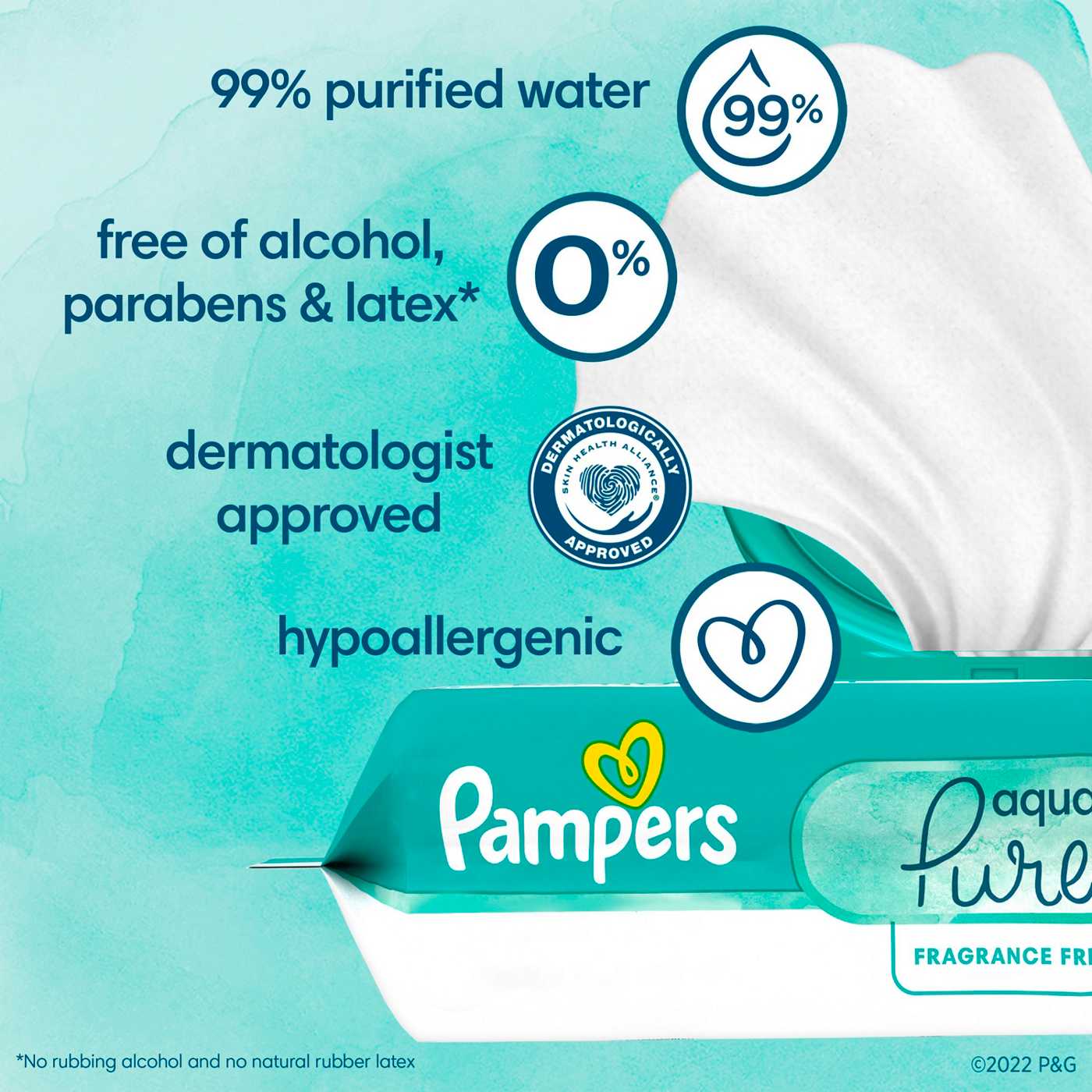 Pampers Aqua Pure Baby Wipes 6 pk; image 2 of 9