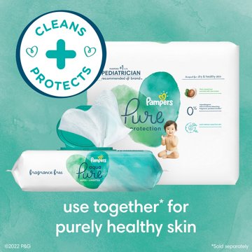Pampers Aqua Pure Baby Wipes 2 pk, 112 ct