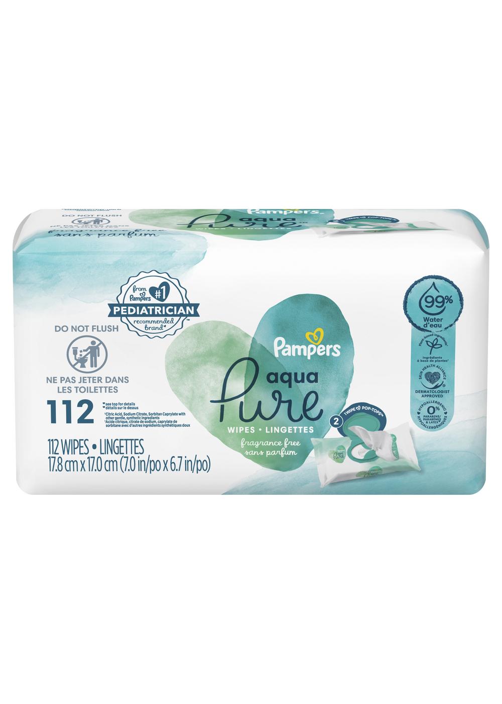 Pampers Aqua Pure Baby Wipes 2 Pk; image 1 of 9