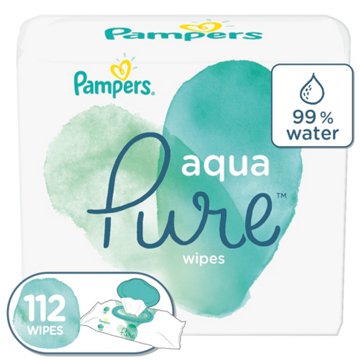Pampers Aqua Pure Baby Wipes 2 pk, 112 ct