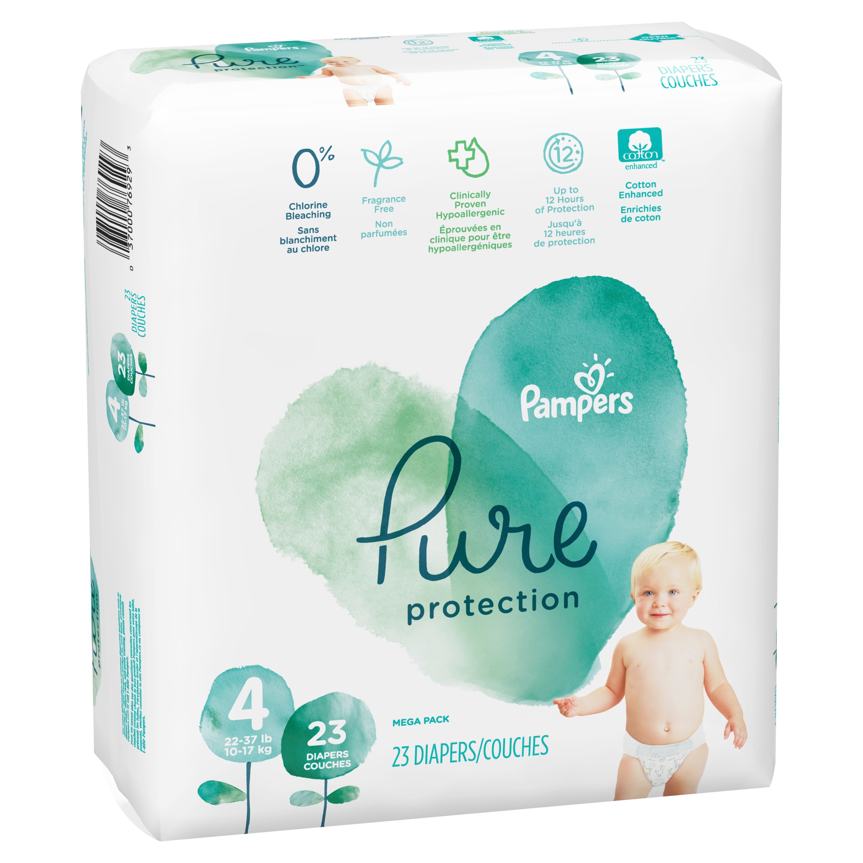 Pampers Pure Protection Diapers 23 pk Shop Diapers at HEB