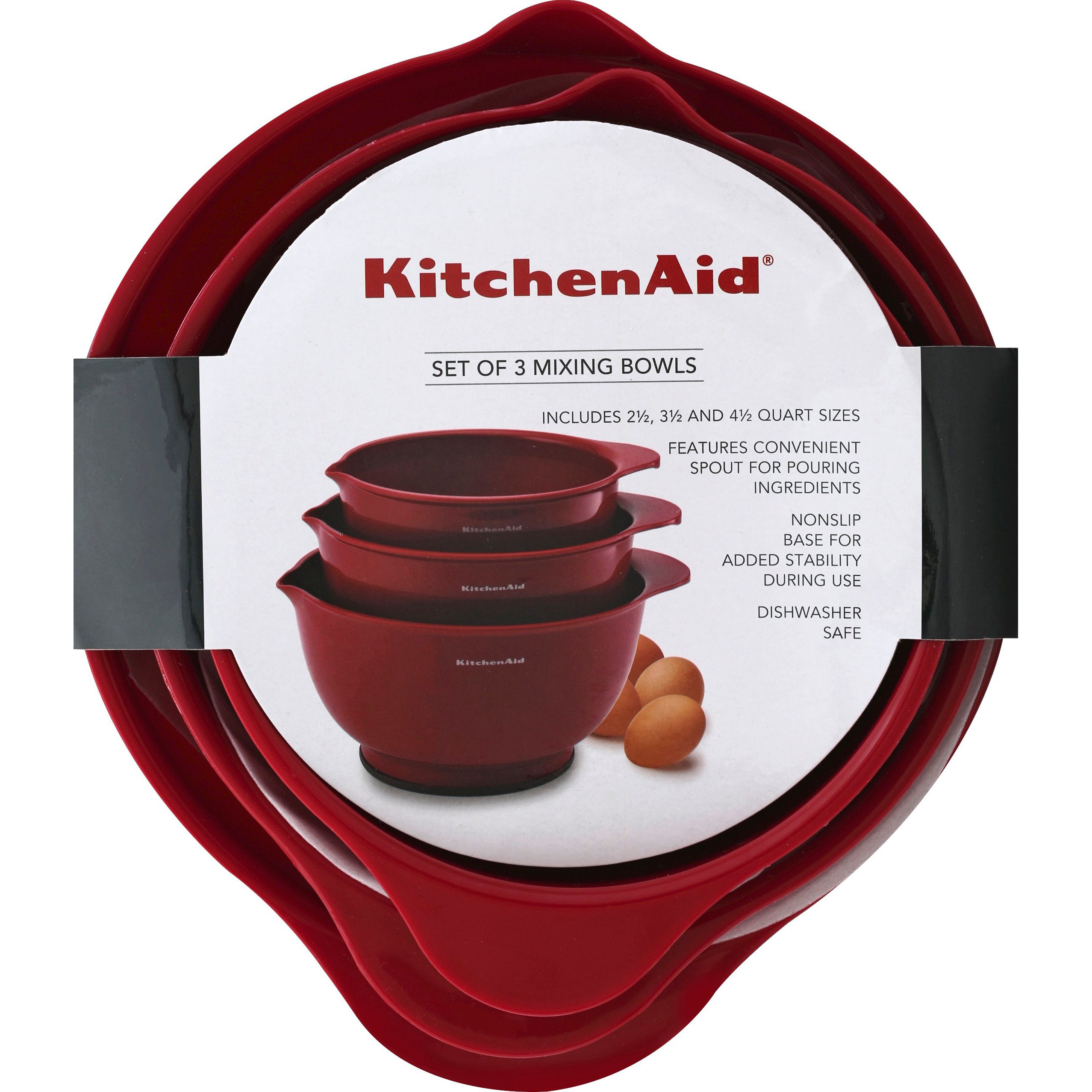 KitchenAid Red Mixing Bowls Shop Utensils & Gadgets at HEB