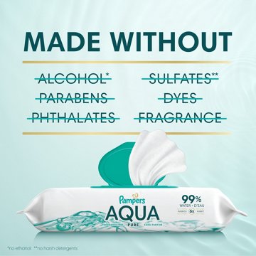 Pampers Aqua Pure Sensitive Baby Wipes, 1 pk