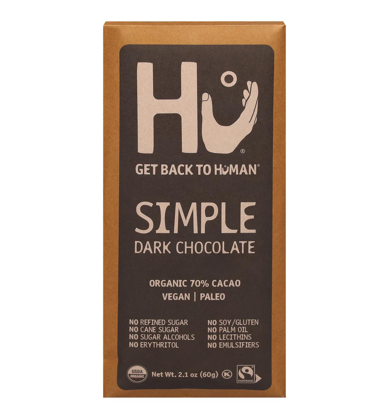 Hu Simple Dark Chocolate Bar; image 1 of 2