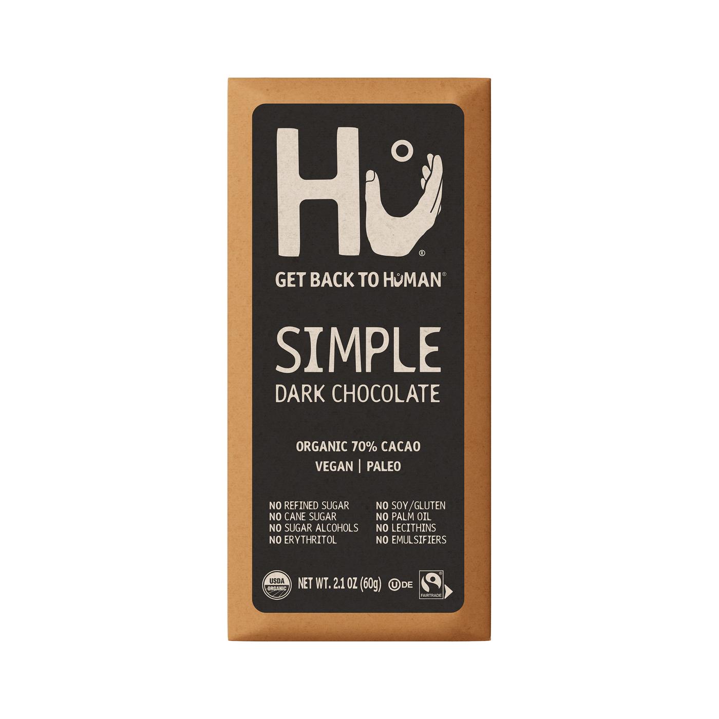 Hu Organic Simple Dark Chocolate Bar; image 1 of 7
