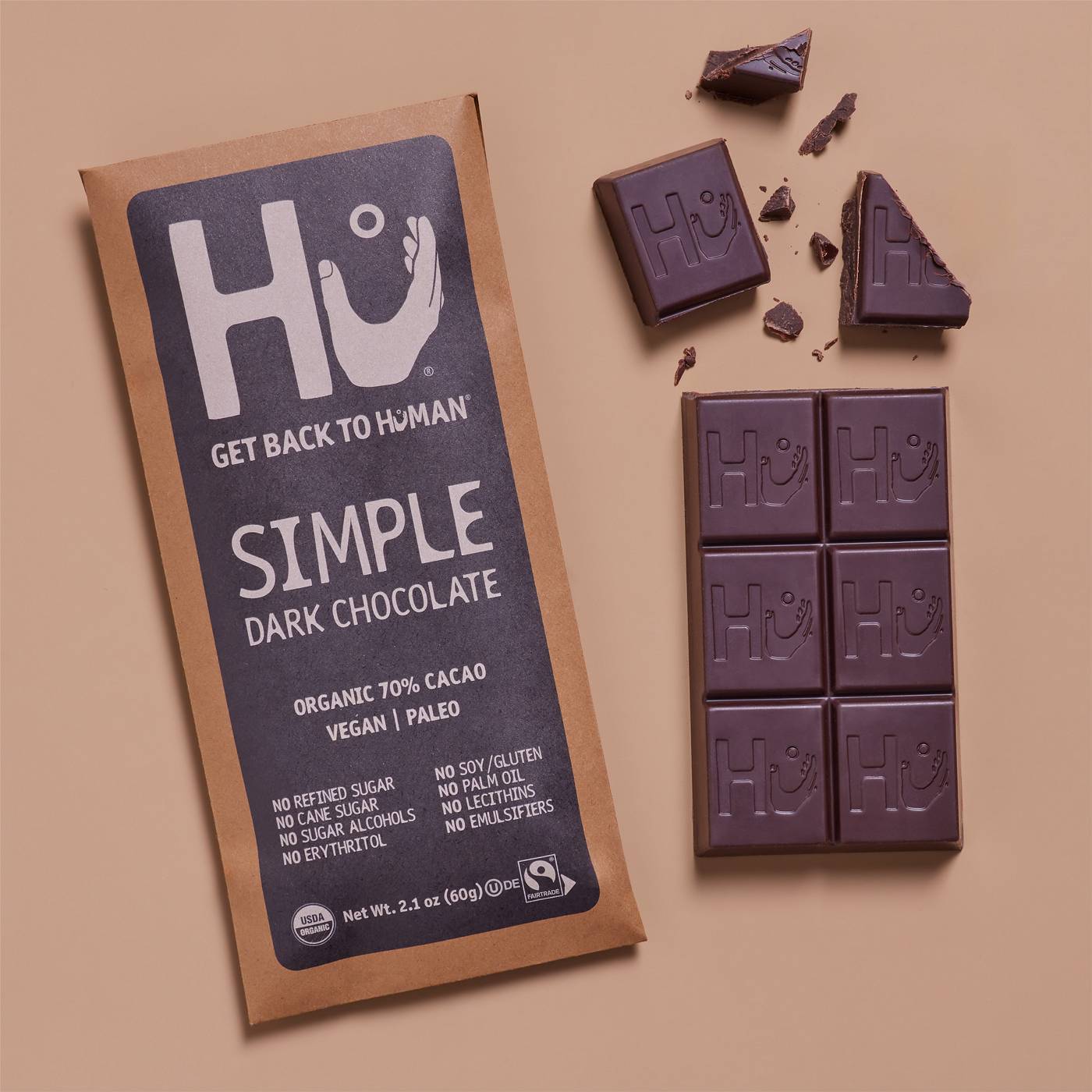 Hu Organic Simple Dark Chocolate Bar; image 7 of 7