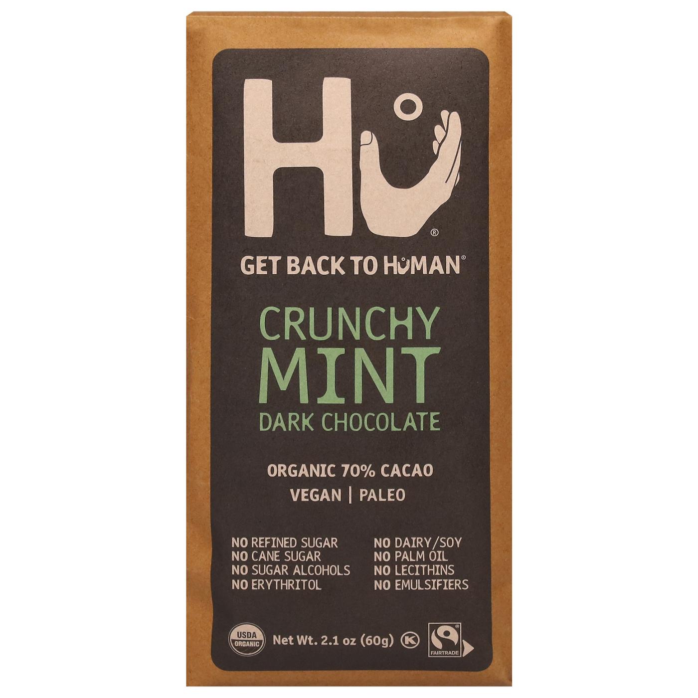 Hu Crunchy Mint Dark Chocolate Bar; image 1 of 2