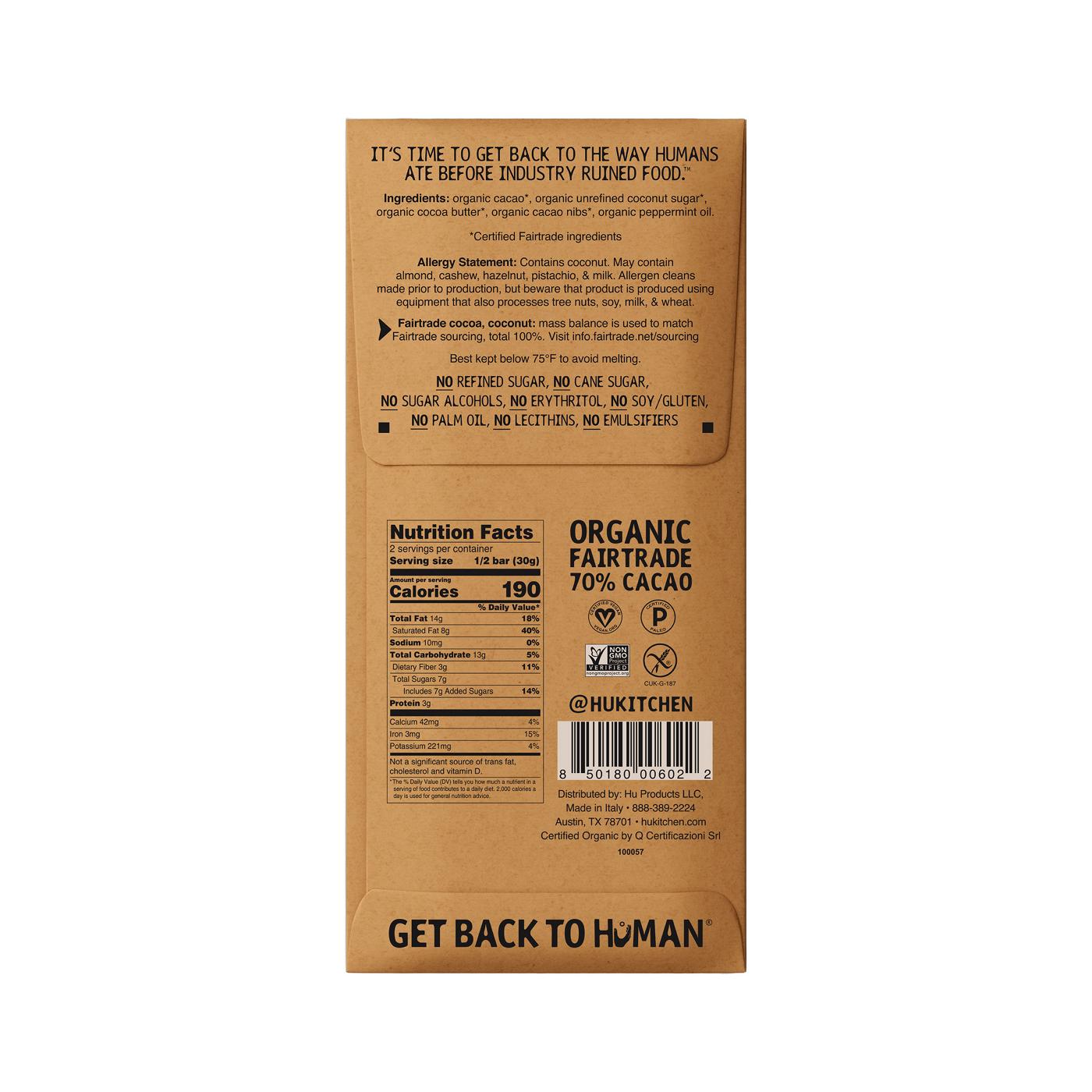 Hu Organic Crunchy Mint Dark Chocolate Bar; image 2 of 9