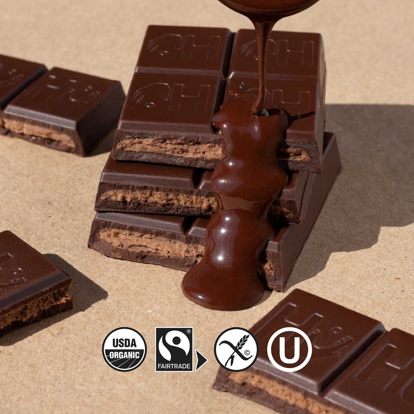 Hu Organic Crunchy Mint Dark Chocolate Bar; image 4 of 9