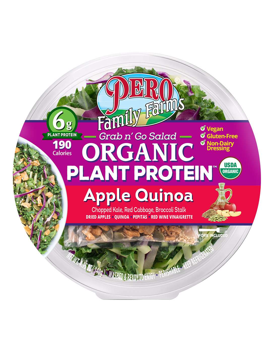 Pero Family Farms Organic Apple Quinoa Protein Salad; image 1 of 2