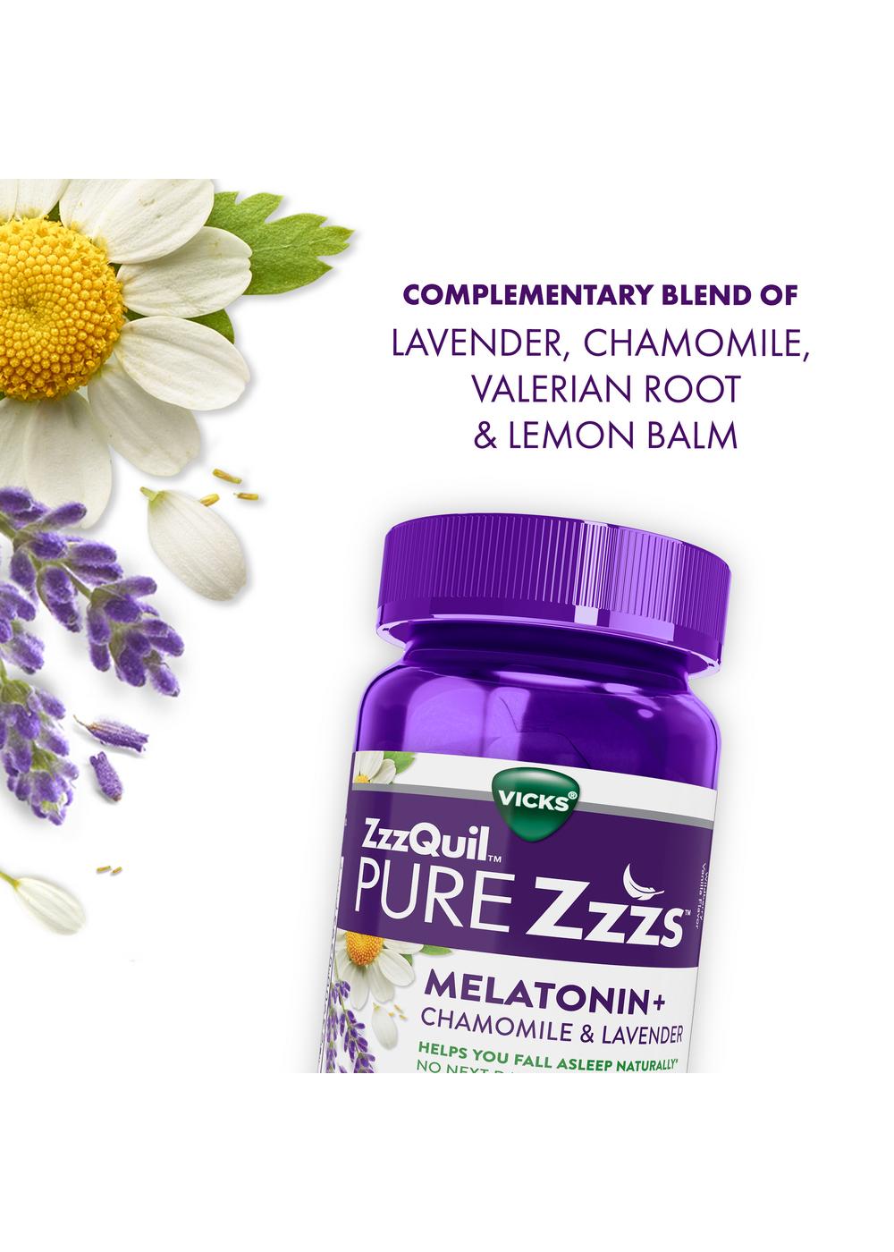 Vicks ZzzQuil Pure Zzzs Melatonin Sleep Aid Gummies - Wildberry Vanilla; image 4 of 8