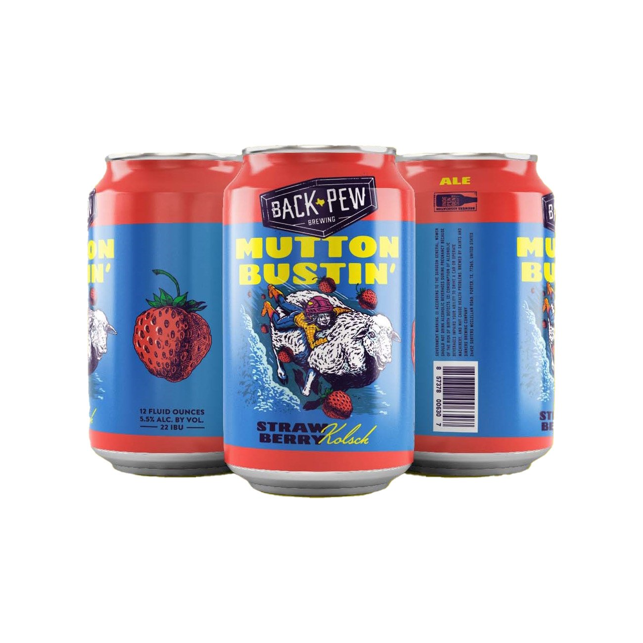 Back Pew Brewing Mutton Bustin' Strawberry Kolsch - Shop