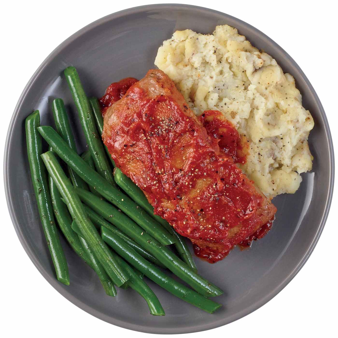 Meal Simple by H-E-B Homestyle Meatloaf, Mashed Potatoes & Green Beans; image 2 of 2