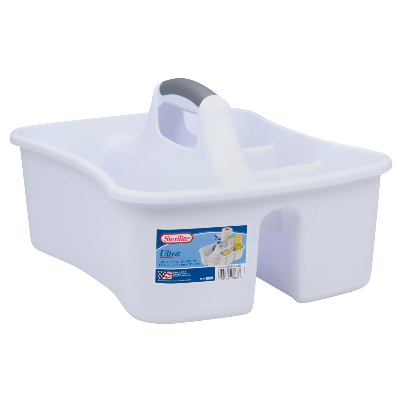 Sterilite White Ultra Divided Storage Caddy Shop Buckets & Caddies at