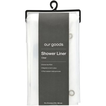 our goods PEVA Shower Liner - Clear, 70" x 72"