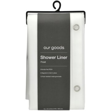our goods PEVA Shower Liner - Frost, 70" x 72"