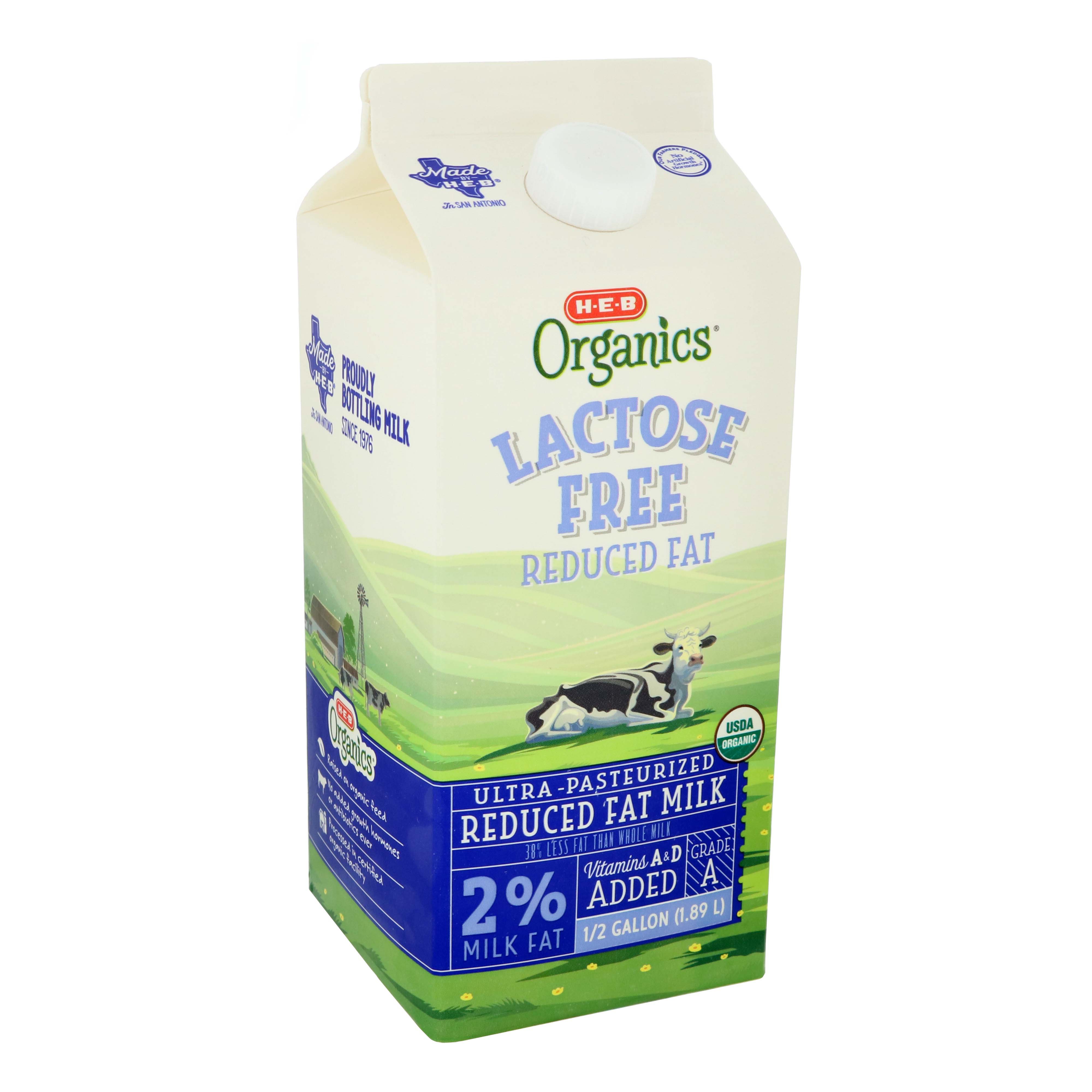 H-E-B Organics Lactose Free 2% Reduced Fat Milk - Shop Milk at H-E-B