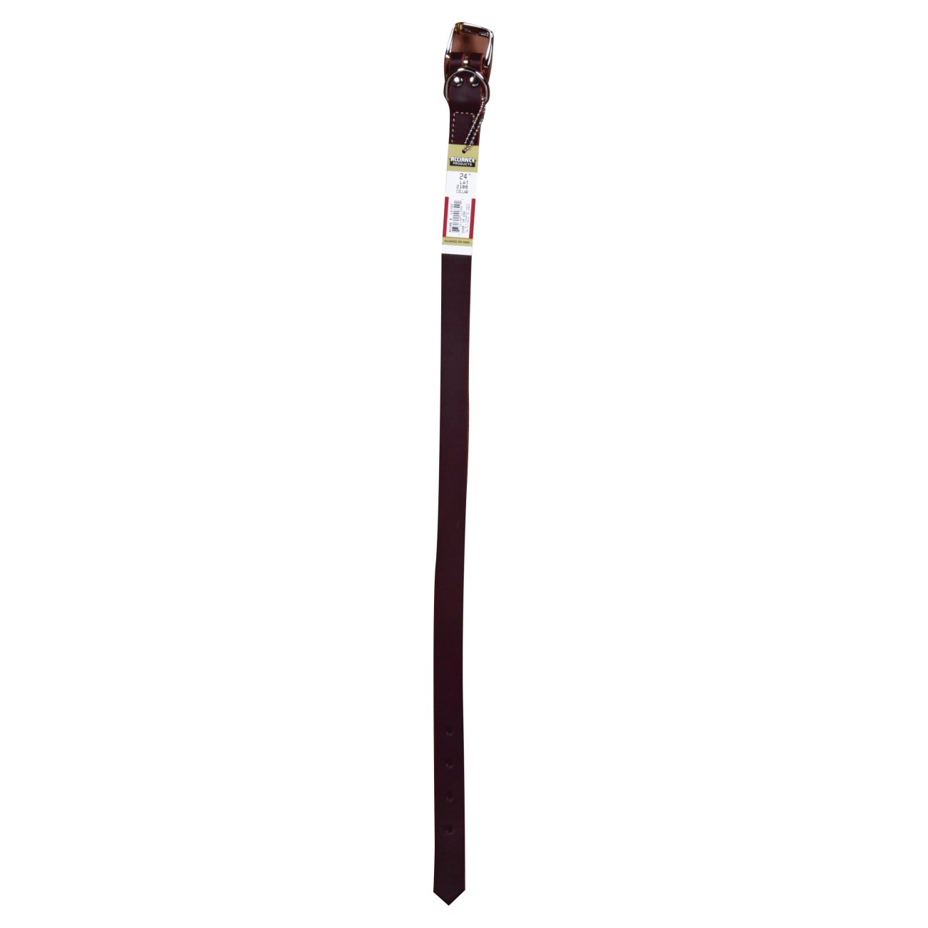 Leather Brothers Hundehalsband Aus Latigo Leder – 24 Zoll (ca. 61 Cm), Schwarz, Mit Nieten | Premium-Kragen Für Große Hunde, Made In USA