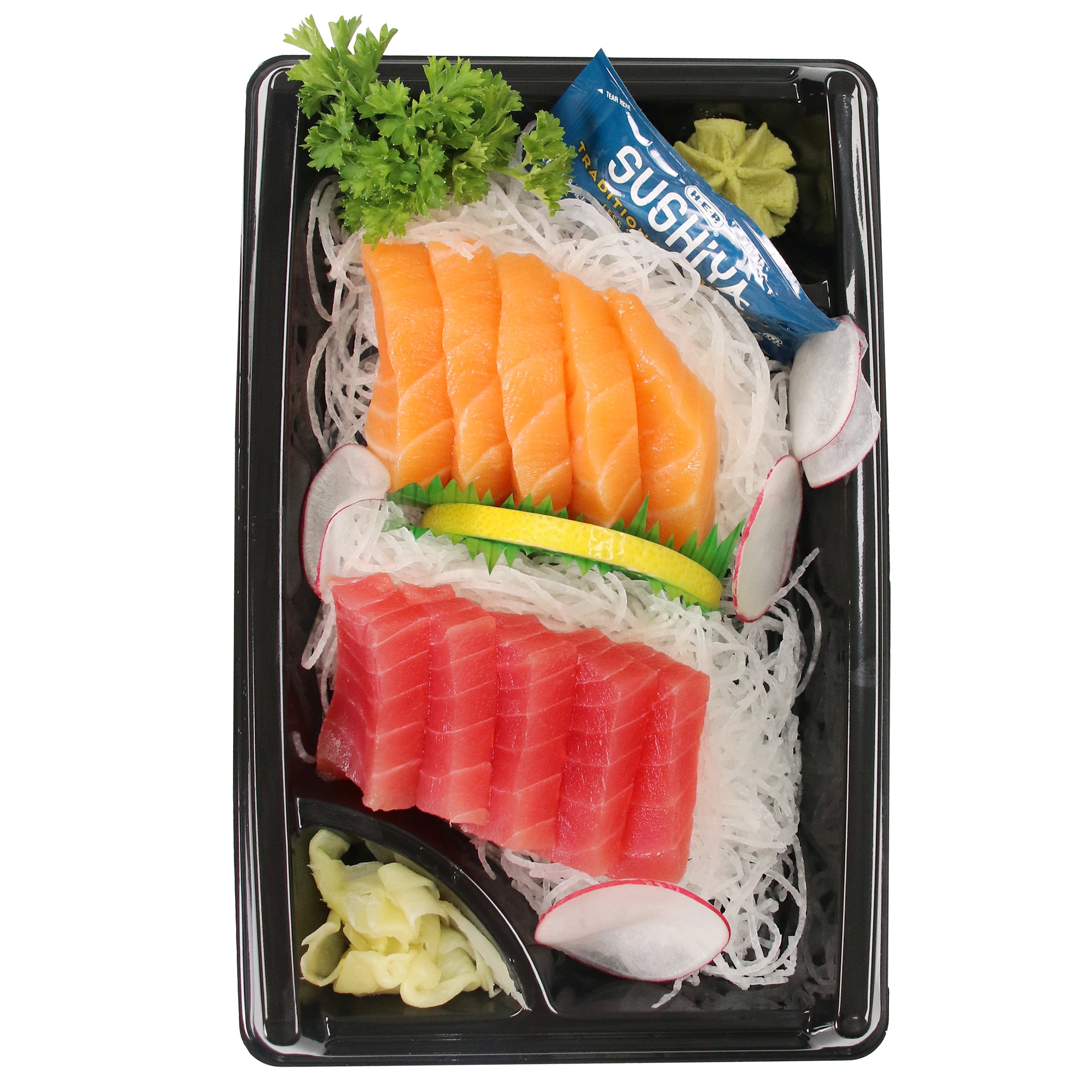 Sushi supplies from H Mart, Salmon and Tuna Sashimi Sushi s…