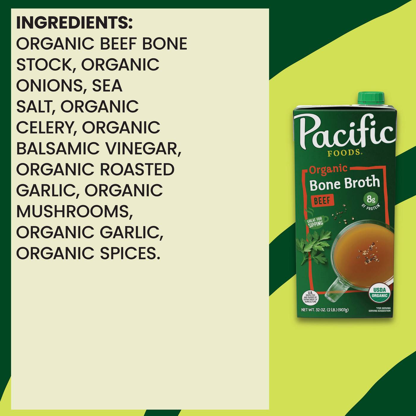 Pacific Foods Organic Beef Bone Broth; image 2 of 6