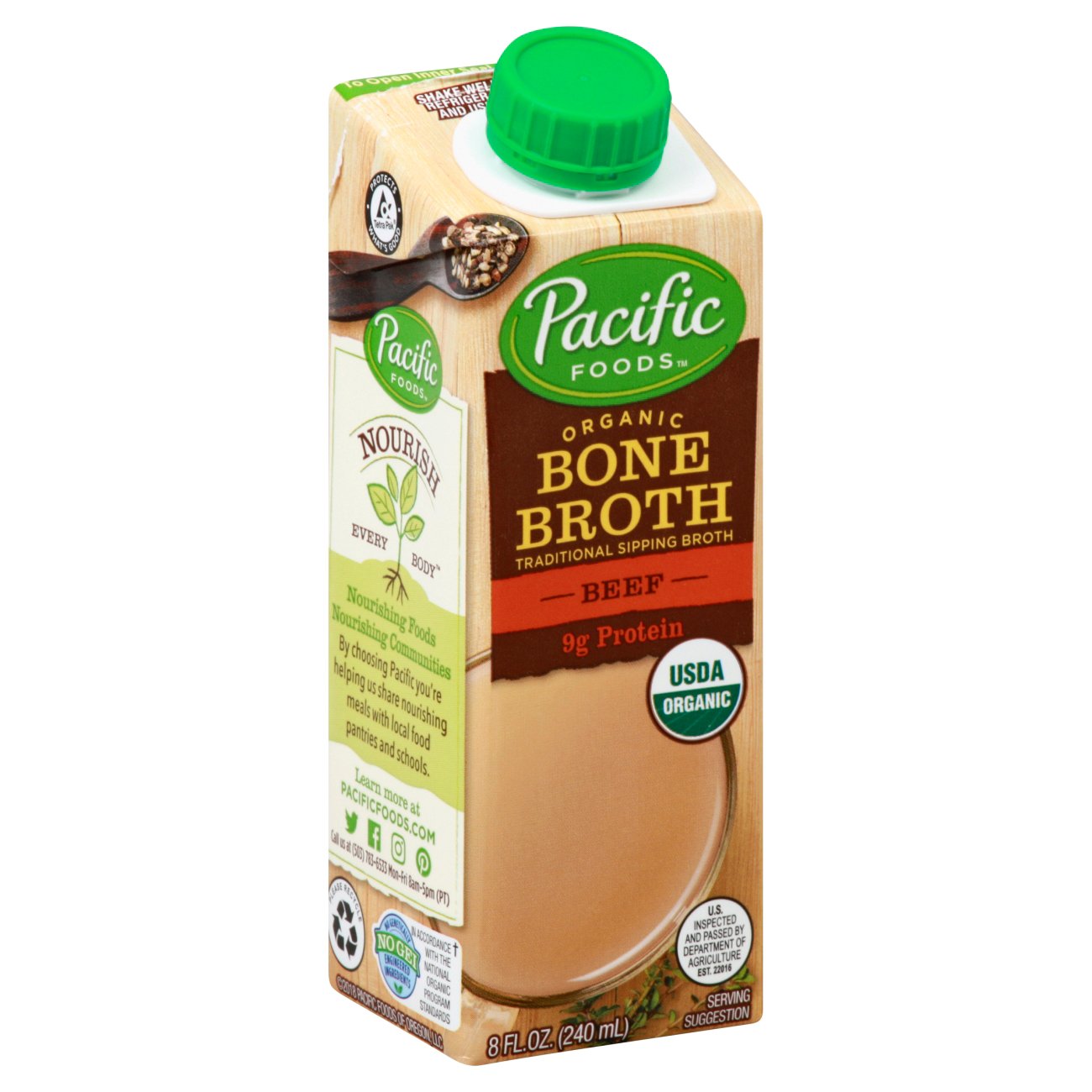 Pacific Foods Organic Beef Bone Broth - Shop Broth & Bouillon at H-E-B