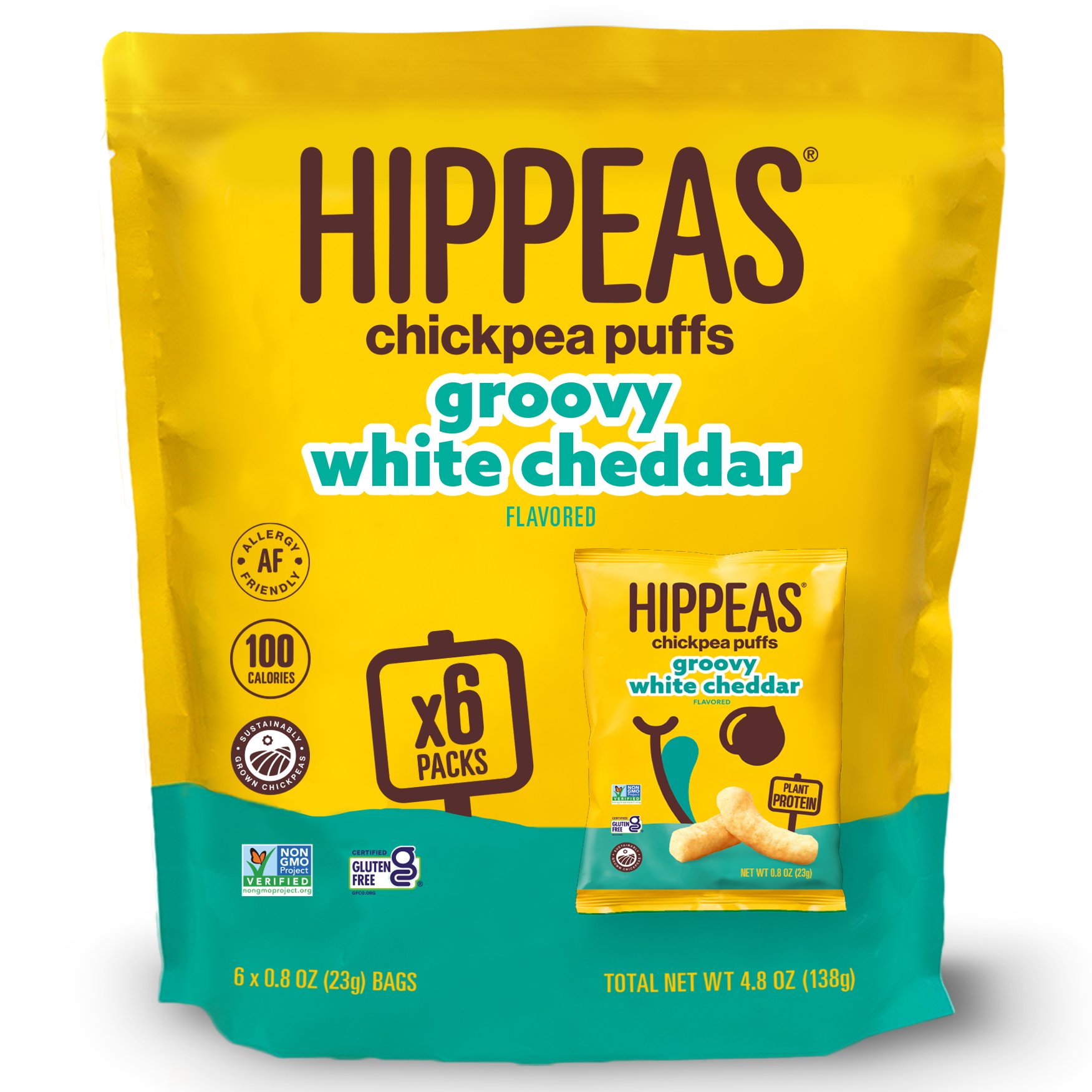 Hippeas Vegan White Cheddar Organic Chickpea Puffs Multipack Shop