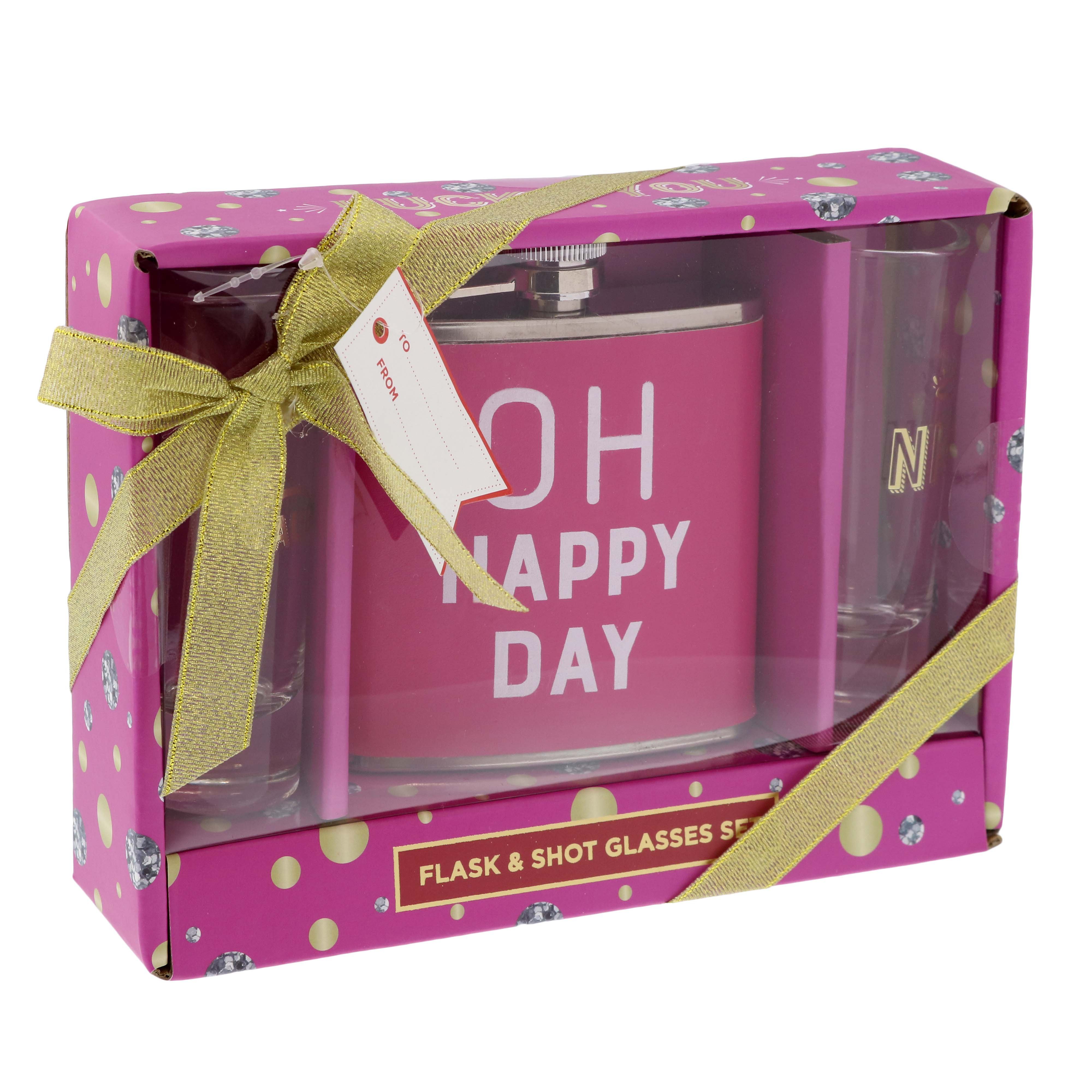 Tri Coastal Design Flask & Shot Glasses Set Shop Bar Tools at HEB