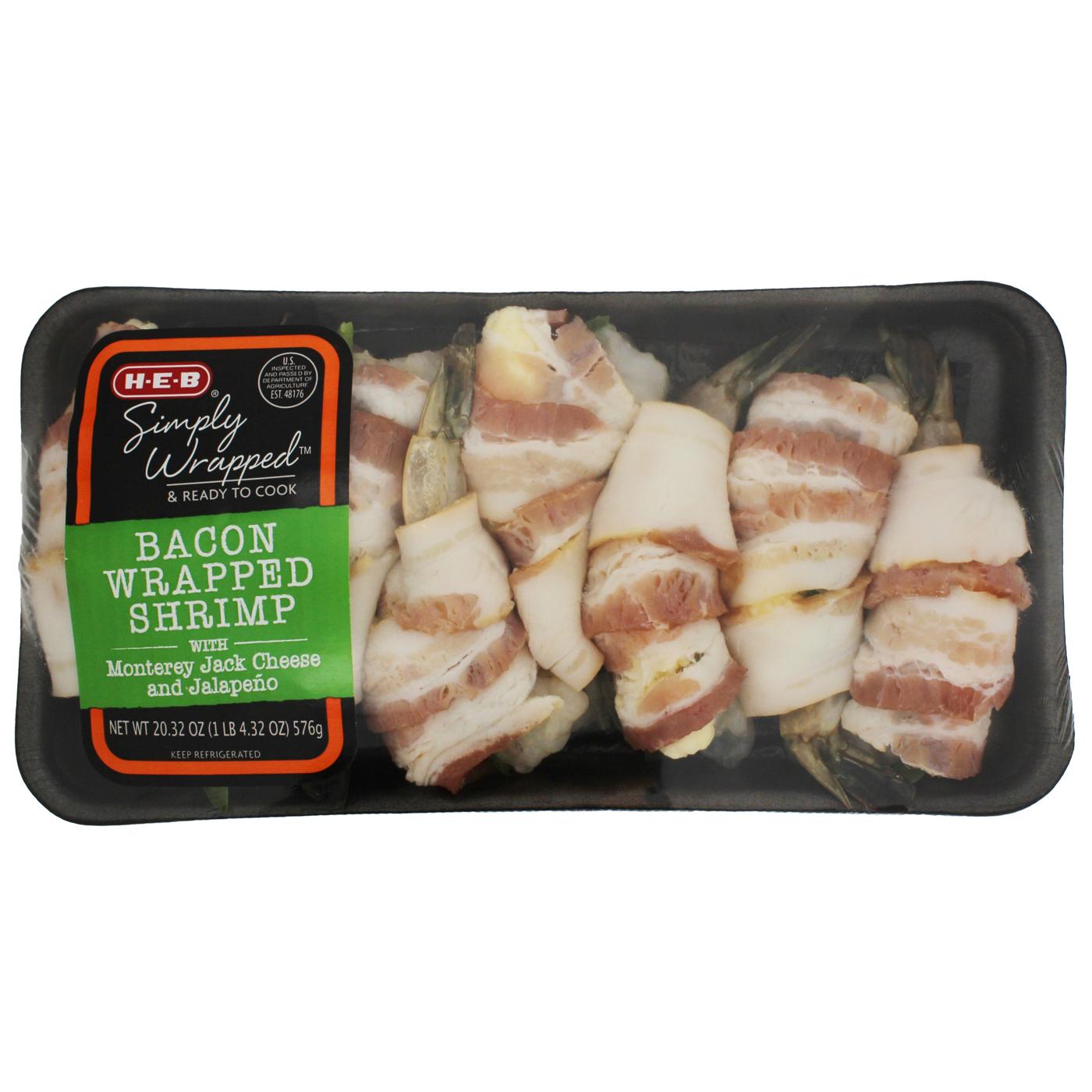 HEB Simply Wrapped Shrimp Monterey Jack Cheese Jalapeno Poppers