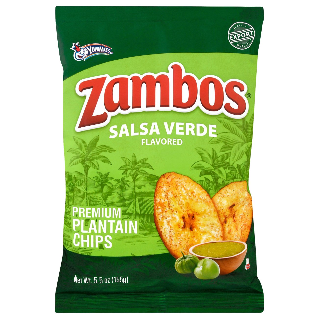 Zambos Salsa Verde Plantain Chips Shop Snacks & Candy at HEB