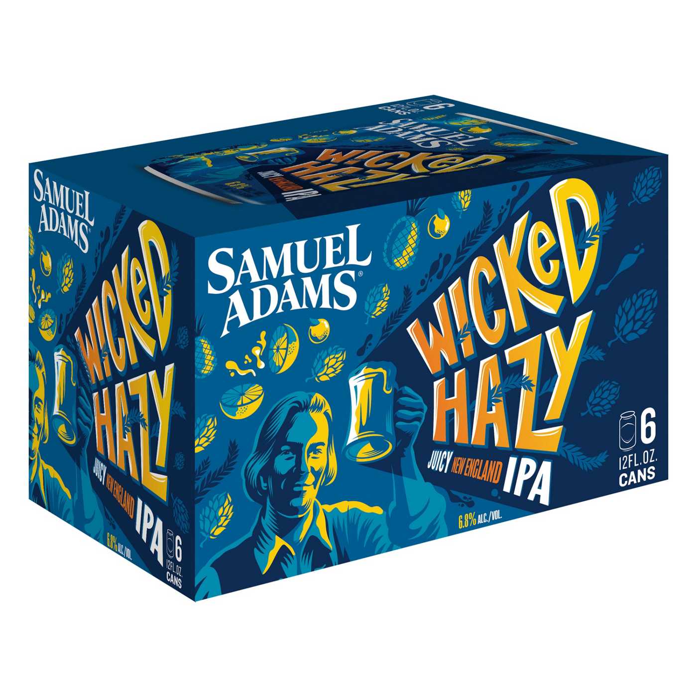 Samuel Adams Wicked Hazy New England IPA Beer 12 oz Cans; image 1 of 2