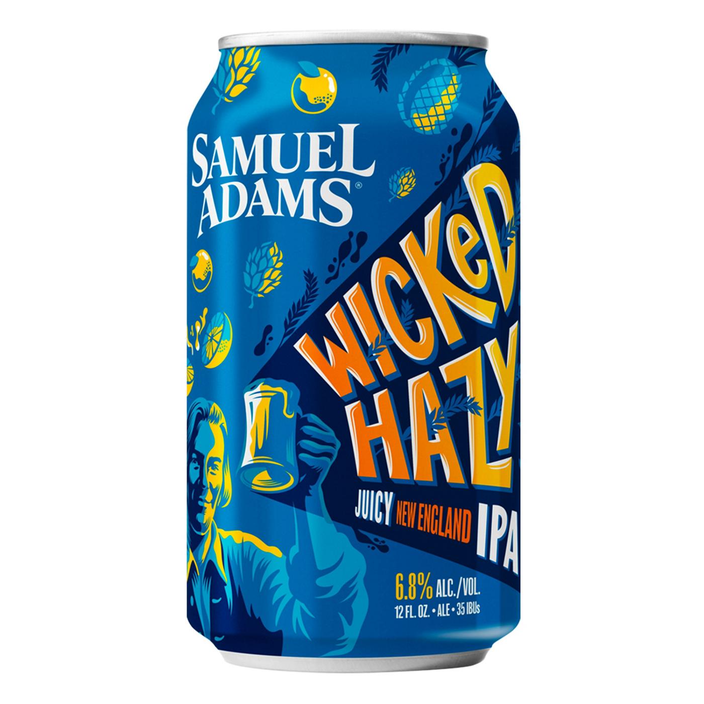 Samuel Adams Wicked Hazy New England IPA Beer 12 oz Cans; image 2 of 2
