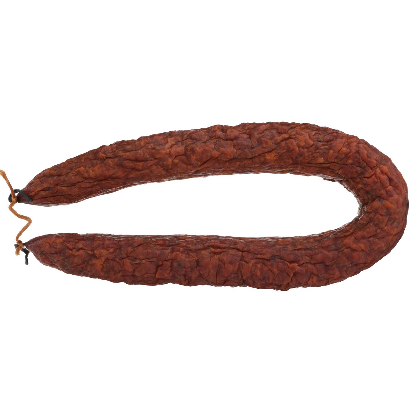 Prasek's Smoked Pork and Beef Semi-dry Sausage Ring; image 1 of 2