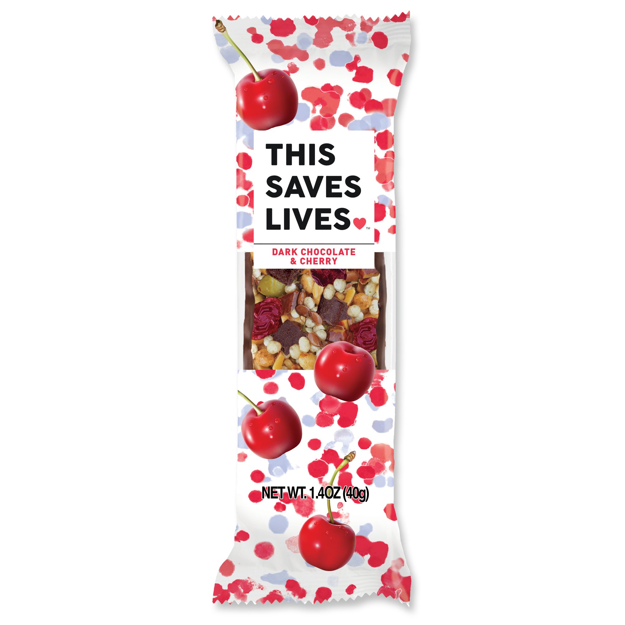 This Saves Lives Dark Chocolate & Cherry Bar Shop Granola & snack bars at HEB