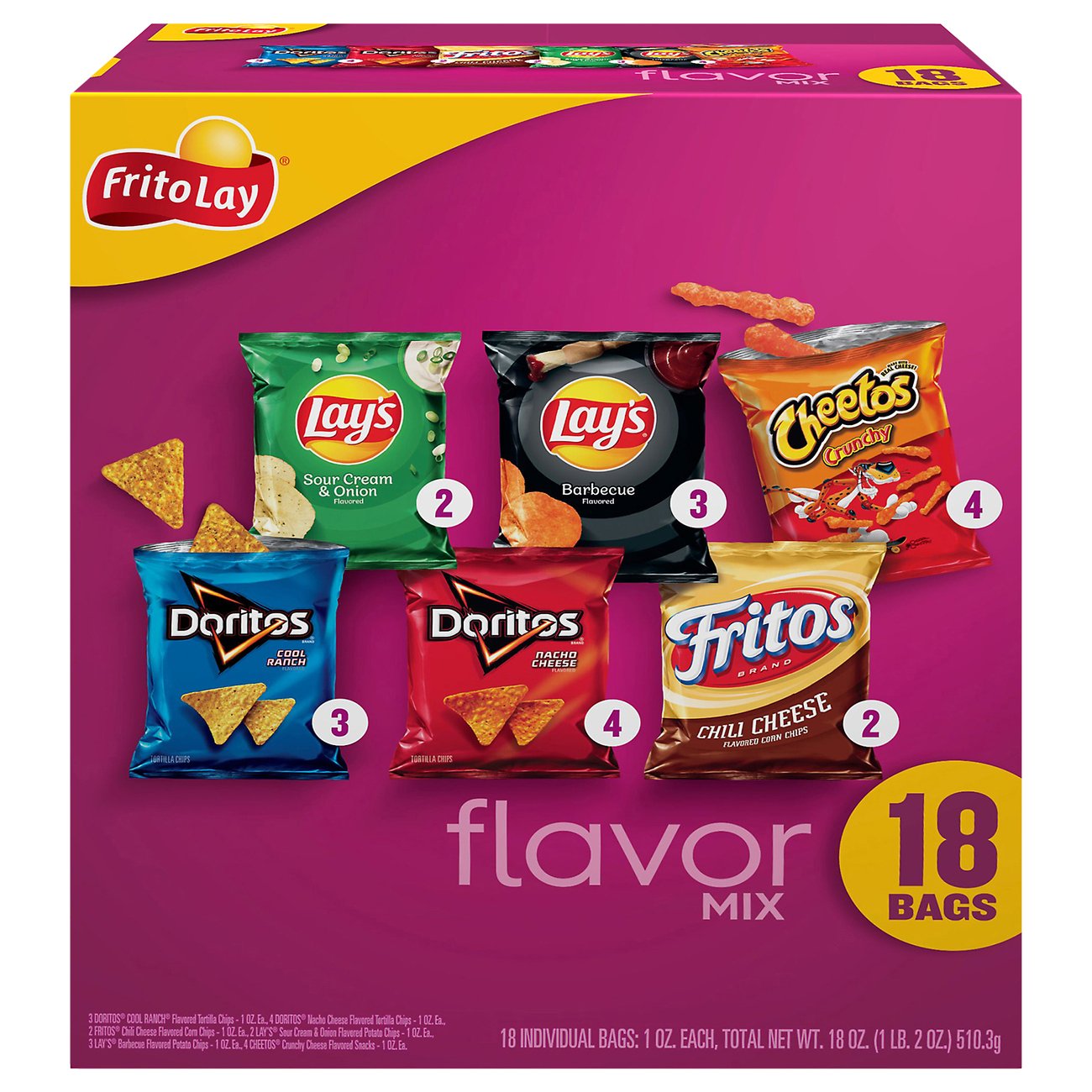 Frito Lay Flavor Mix Variety Pack Chips Shop Chips at HEB