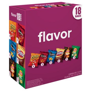 Frito Lay Flavor Mix Chips Multipack 1 oz Bags, 18 ct