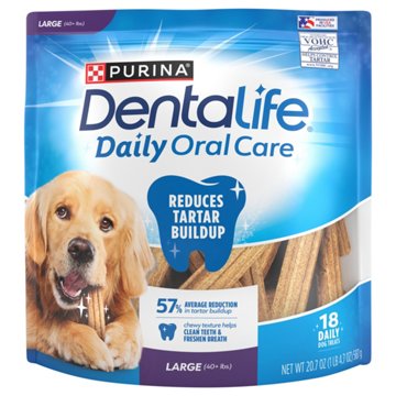 DentaLife Oral Care Large Dog Treats, 18 ct