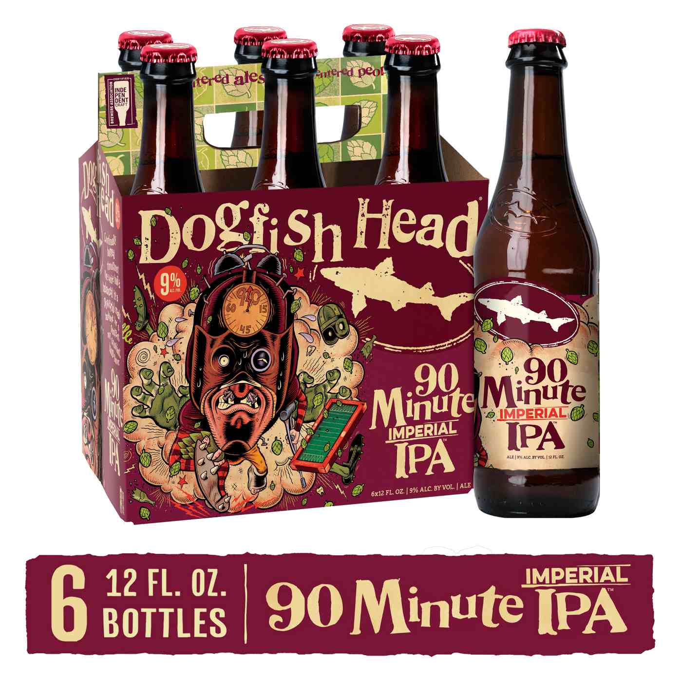 Dogfish Head 90 Minute IPA Beer 6 pk Bottles; image 3 of 4
