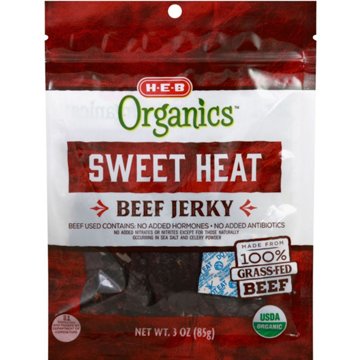 H-E-B Organics 10g Protein Sweet Heat Beef Jerky, 3 oz