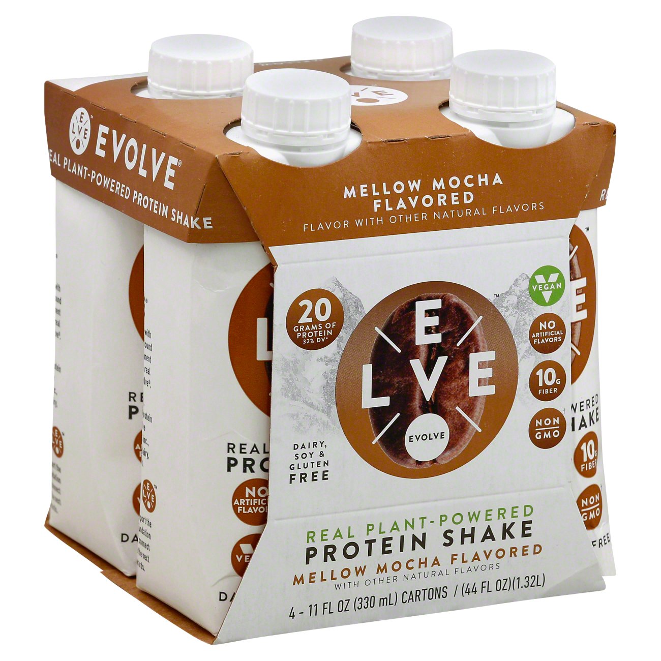 Evolve Mellow Mocha Protein Shake 4 pk Shop Diet & Fitness at HEB