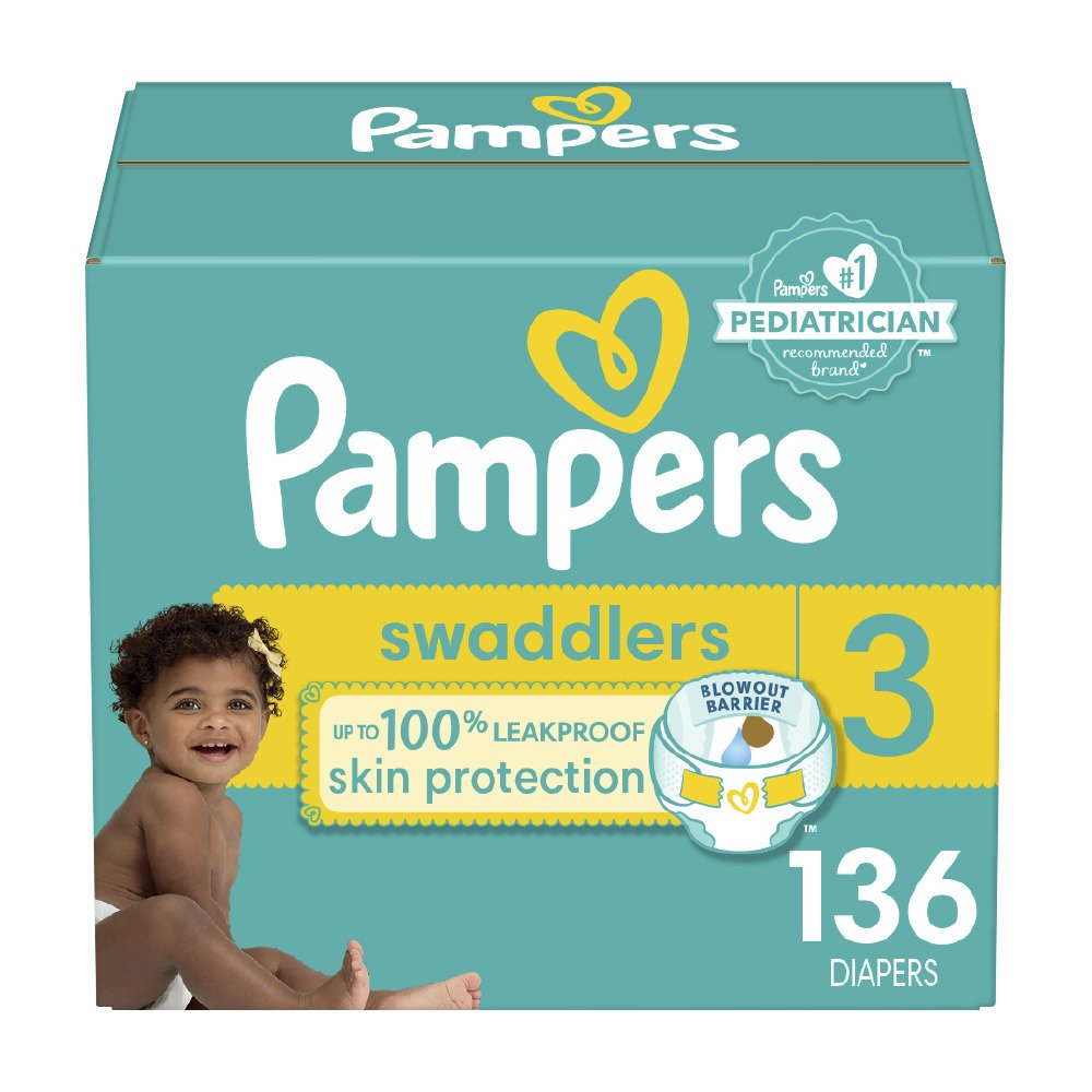 pampers swaddlers size 2 diapers 168 ct