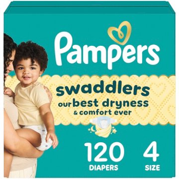 Pampers Swaddlers Baby Diapers - Size 4, 120 ct