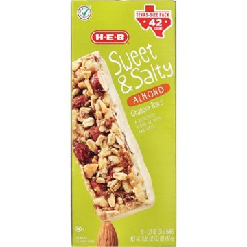 H-E-B Sweet & Salty Almond Granola Bars - Texas-Size Pack, 42 ct