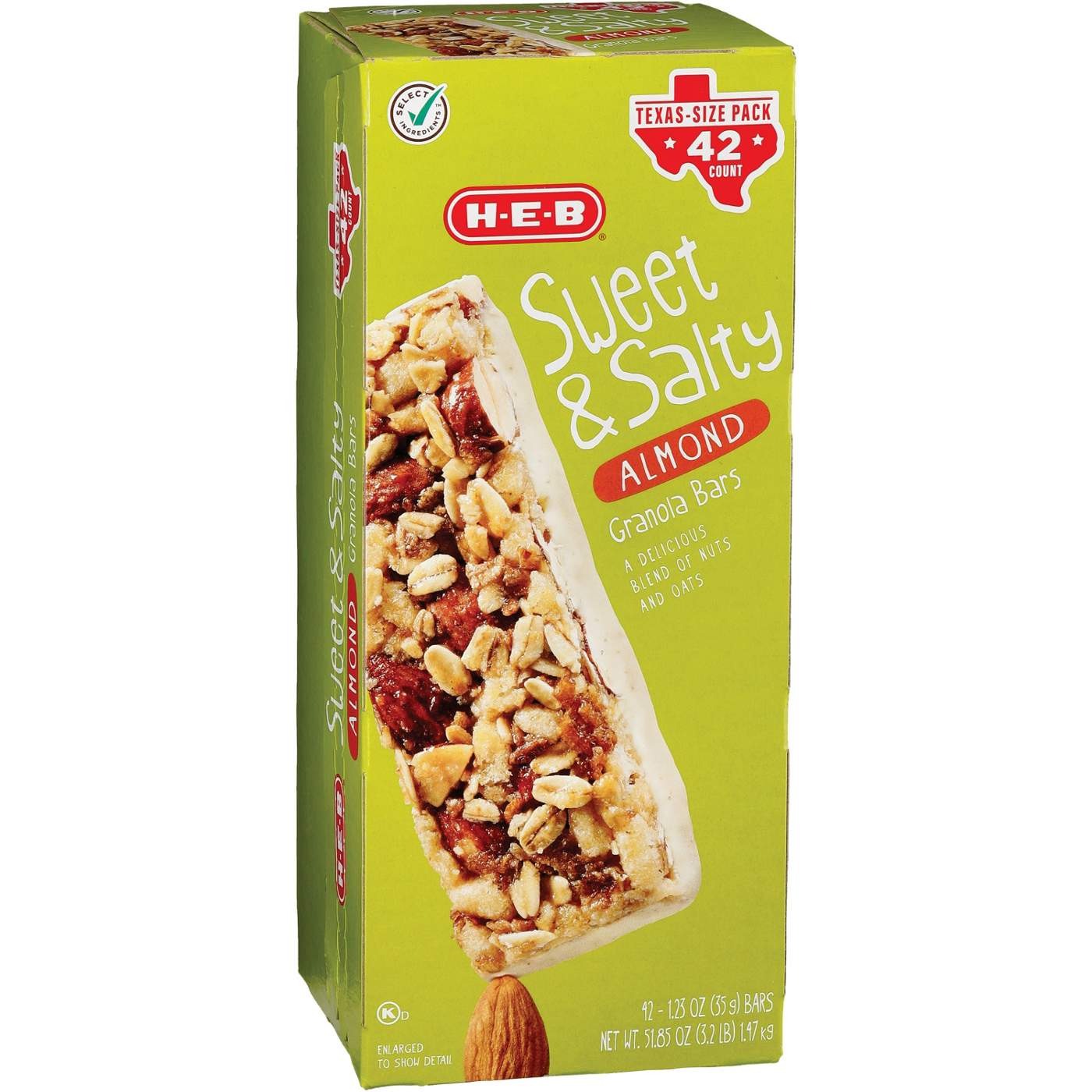 H-E-B Sweet & Salty Almond Granola Bars - Texas-Size Pack; image 2 of 2