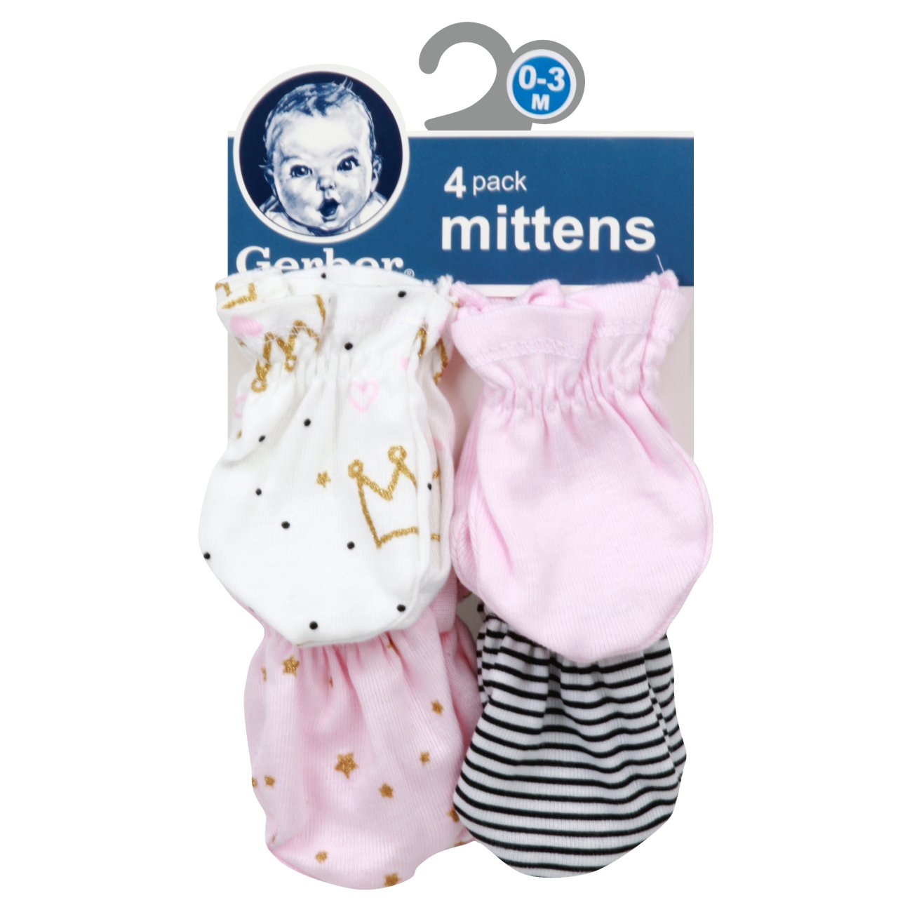 Gerber Mittens Girl Princess 0‑3M 