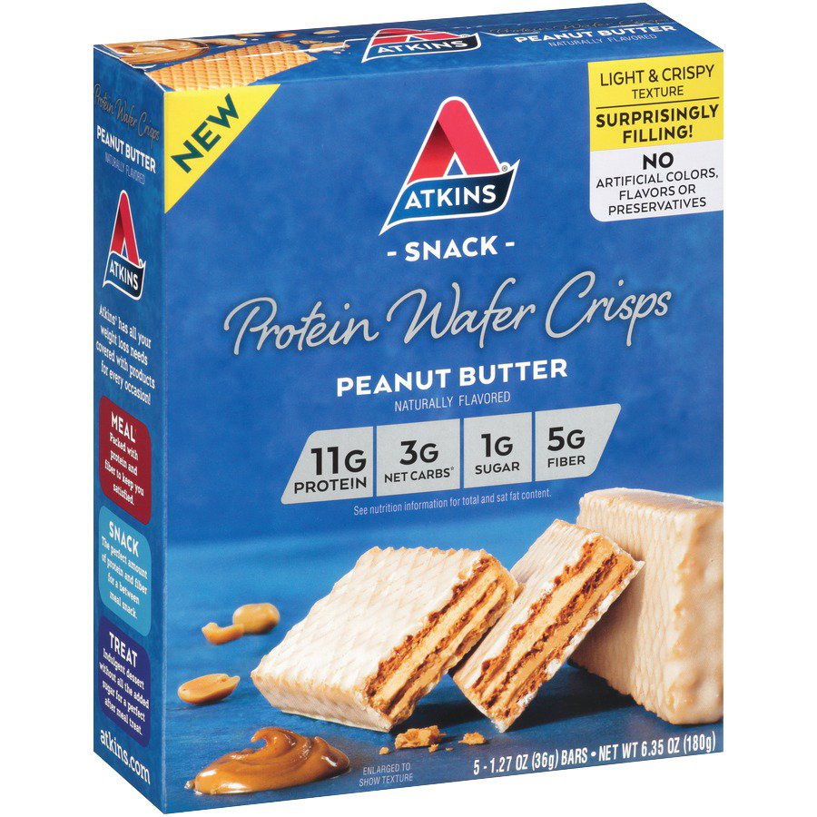 Atkins Snack Peanut Butter Protein Wafer Crisps Shop Diet & Fitness